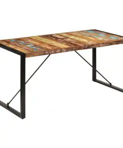vidaXL Dining Table 160x80x75 cm Solid Reclaimed Wood