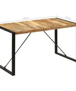 vidaXL Dining Table 140x70x75 cm Solid Mango Wood