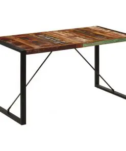 vidaXL Dining Table 140x70x75 cm Solid Reclaimed Wood
