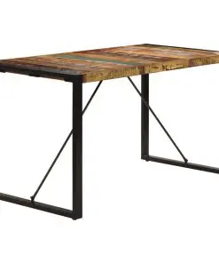 vidaXL Dining Table 140x70x75 cm Solid Reclaimed Wood