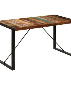 vidaXL Dining Table 140x70x75 cm Solid Reclaimed Wood