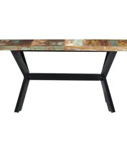 vidaXL Dining Table 160x80x75 cm Solid Reclaimed Wood