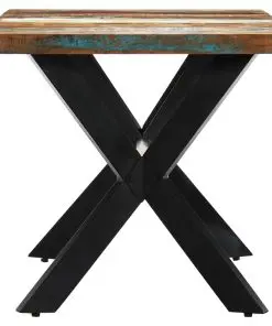 vidaXL Dining Table 160x80x75 cm Solid Reclaimed Wood
