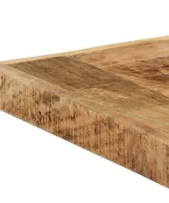 vidaXL Dining Table 140x70x75 cm Solid Rough Mango Wood