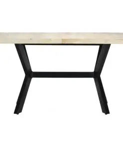 vidaXL Dining Table 140x70x75 cm Solid Bleached Mango Wood