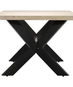 vidaXL Dining Table 140x70x75 cm Solid Bleached Mango Wood