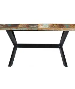 vidaXL Dining Table 140x70x75 cm Solid Reclaimed Wood