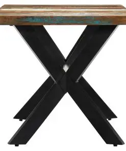 vidaXL Dining Table 140x70x75 cm Solid Reclaimed Wood