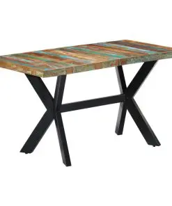 vidaXL Dining Table 140x70x75 cm Solid Reclaimed Wood