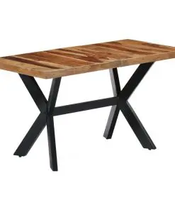 vidaXL Dining Table 140x70x75 cm Solid Sheesham Wood