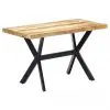 vidaXL Dining Table 120x60x75 cm Solid Rough Mango Wood vidaXL Dining Table 120x60x75 cm Solid Rough Mango Wood