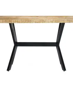 vidaXL Dining Table 120x60x75 cm Solid Rough Mango Wood