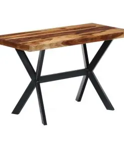 vidaXL Dining Table 120x60x75 cm Solid Sheesham Wood