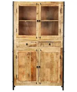 vidaXL Highboard 100x40x175 cm Solid Mango Wood