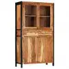 vidaXL Highboard 100x40x175 cm Solid Acacia Wood