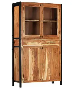 vidaXL Highboard 100x40x175 cm Solid Acacia Wood