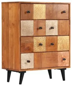 vidaXL Chest of Drawers 60x30x75 cm Solid Acacia Wood