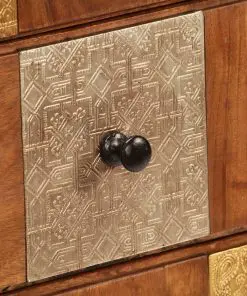 vidaXL Chest of Drawers 60x30x75 cm Solid Acacia Wood