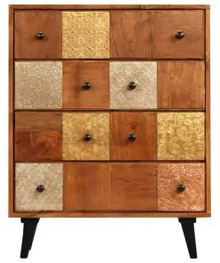 vidaXL Chest of Drawers 60x30x75 cm Solid Acacia Wood