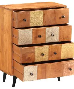 vidaXL Chest of Drawers 60x30x75 cm Solid Acacia Wood