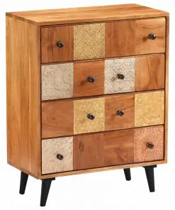 vidaXL Chest of Drawers 60x30x75 cm Solid Acacia Wood