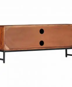 vidaXL TV Cabinet 120x30x49 cm Solid Acacia Wood