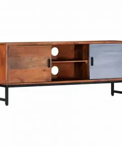 vidaXL TV Cabinet 120x30x49 cm Solid Acacia Wood