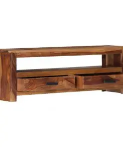 vidaXL TV Cabinet 118x30x40 cm Solid Sheesham Wood