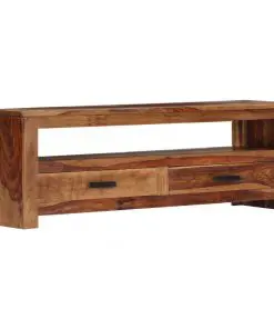 vidaXL TV Cabinet 118x30x40 cm Solid Sheesham Wood