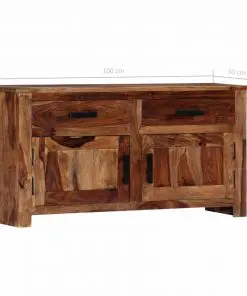 vidaXL Sideboard 100x30x50 cm Solid Sheesham Wood