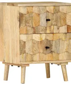vidaXL Bedside Cabinet 40x30x50 cm Solid Mango Wood