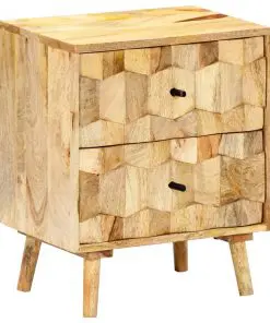 vidaXL Bedside Cabinet 40x30x50 cm Solid Mango Wood