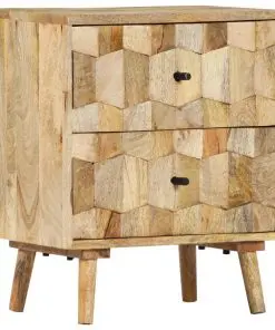 vidaXL Bedside Cabinet 40x30x50 cm Solid Mango Wood