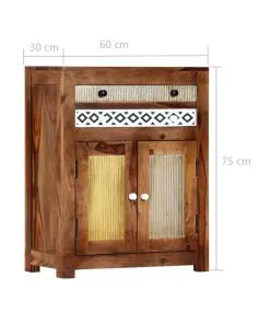 vidaXL Side Cabinet 60x30x75 cm Solid Sheesham Wood