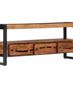 vidaXL TV Cabinet 140x30x45 cm Solid Acacia Wood
