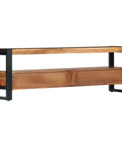 vidaXL TV Cabinet 140x30x45 cm Solid Acacia Wood