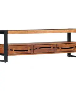 vidaXL TV Cabinet 140x30x45 cm Solid Acacia Wood