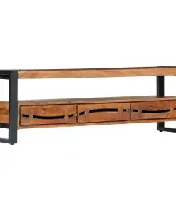 vidaXL TV Cabinet 140x30x45 cm Solid Acacia Wood