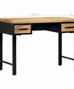 vidaXL Writing Table 110x50x76 cm Solid Mango Wood