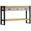 vidaXL Console Table 130x30x76 cm Solid Mango Wood