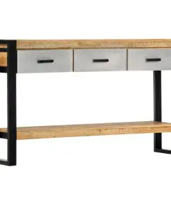 vidaXL Console Table 130x30x76 cm Solid Mango Wood