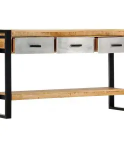 vidaXL Console Table 130x30x76 cm Solid Mango Wood