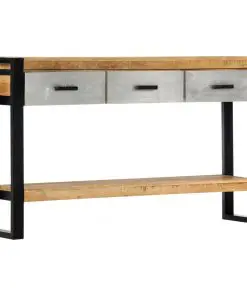 vidaXL Console Table 130x30x76 cm Solid Mango Wood