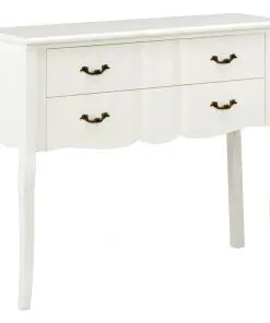 vidaXL Sideboard 110x30x85 cm White Solid Wood