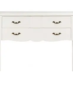 vidaXL Sideboard 110x30x85 cm White Solid Wood