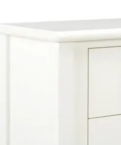 vidaXL Sideboard 110x30x85 cm White Solid Wood