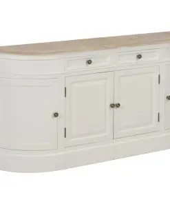 vidaXL Sideboard White 134x30x68 cm Solid Wood
