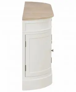 vidaXL Sideboard White 134x30x68 cm Solid Wood