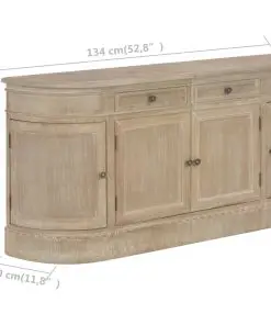 vidaXL Sideboard 134x30x68 cm Solid Wood