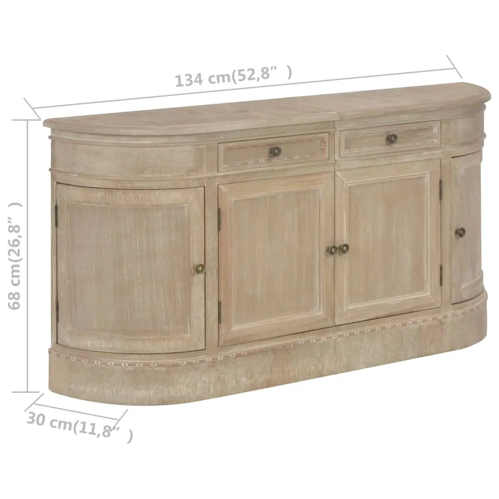 vidaXL Sideboard 134x30x68 cm Solid Wood
